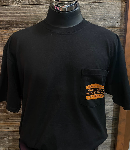 【HarleyDavidson】Short Sleeve More than a Legend Pocket Tee Vtg 1985 Harley Davidson More Than A Legend Short Sleeve