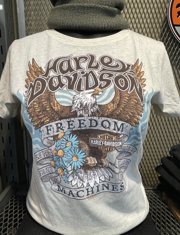 Mt. Rainier Harley-Davidson®  Seattle Women's Freedom Eagle Flower T-Shirt