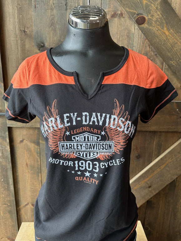 Emerald City Harley-Davidson® Righteour Women's T-Shirt Ferry Boat Back
