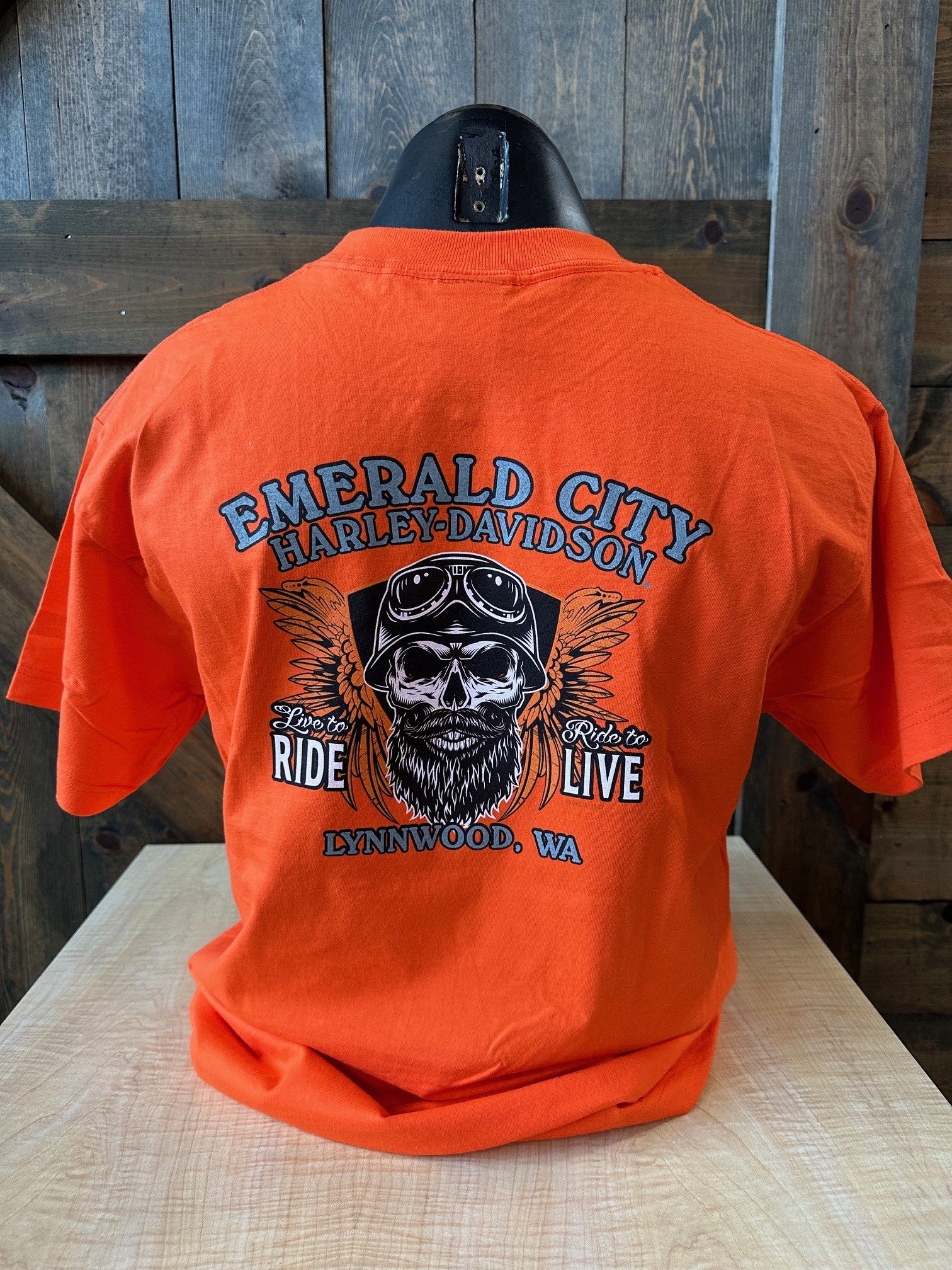 Emerald City Harley-Davidson® Skull Dealer Back T-shirt – Mt. Rainier ...