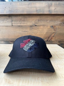 Emerald City Harley-Davidson® Dealer Hat Black with Red, White, and Blue B&S