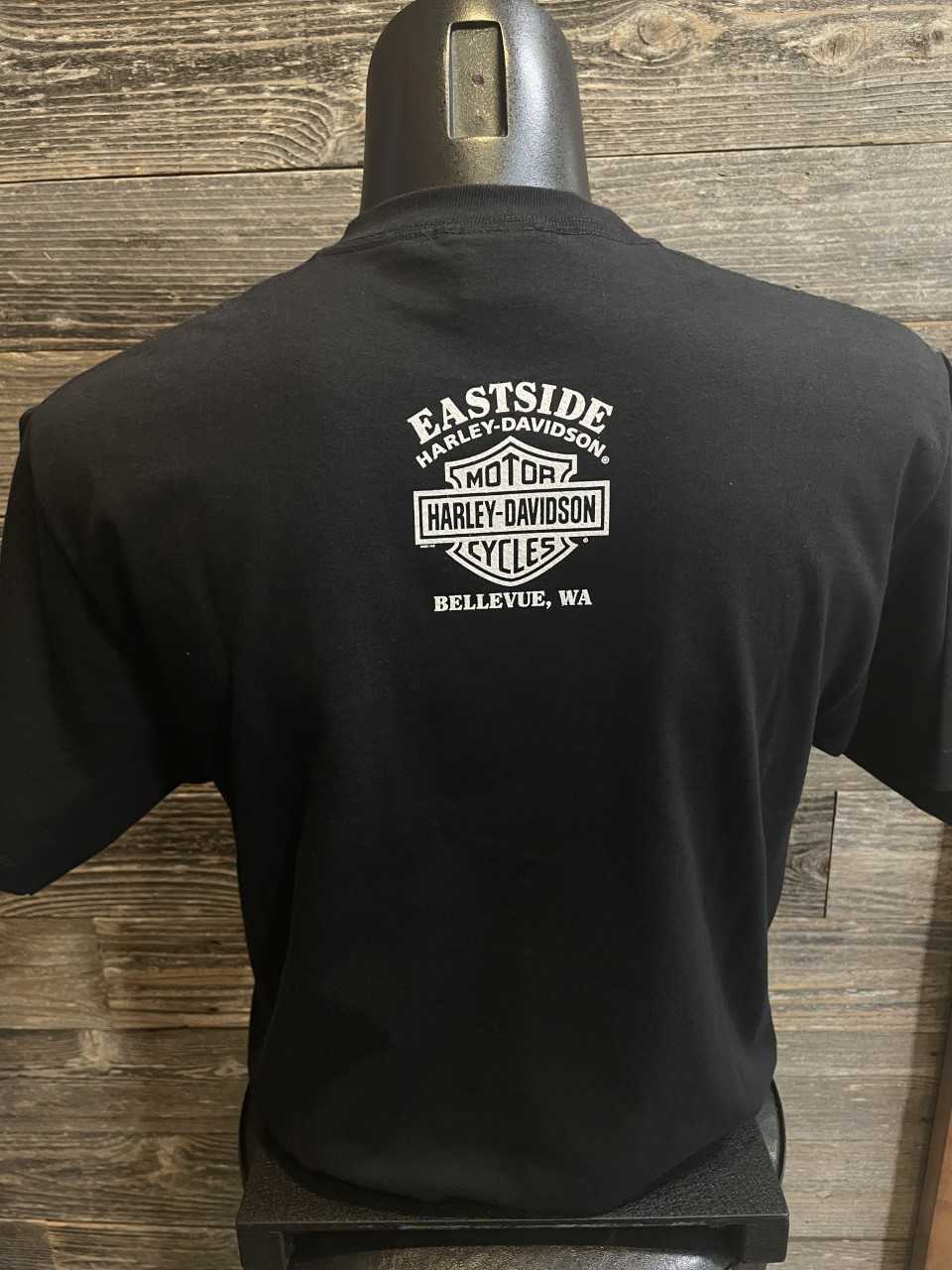 Harley-Davidson T-shirt Uomo Senza Maniche Halo Willie G Skull, 100% Cotone Nero, Basic Fit