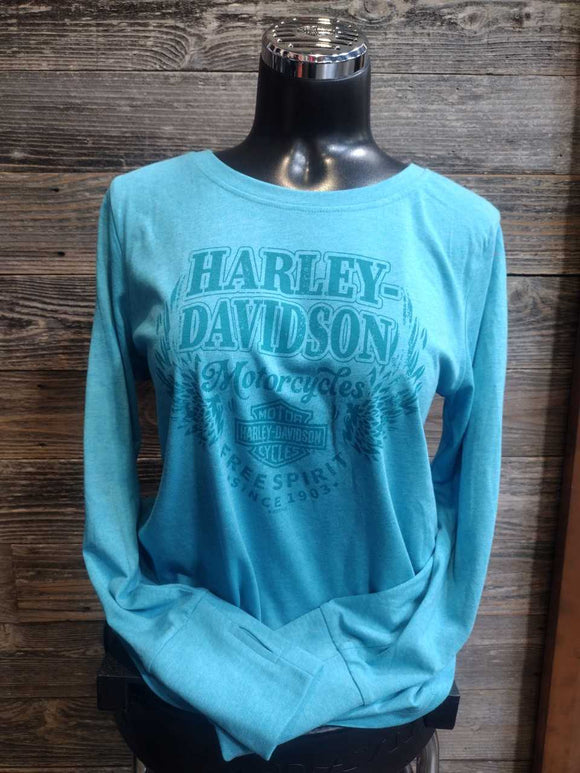 Mt. Rainier Harley-Davidson®  Seattle Women's Free Spirit Long Sleeve T-Shirt