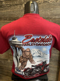 Eastside Harley-Davidson® Red Sasquatch T Shirt Seattle needle back