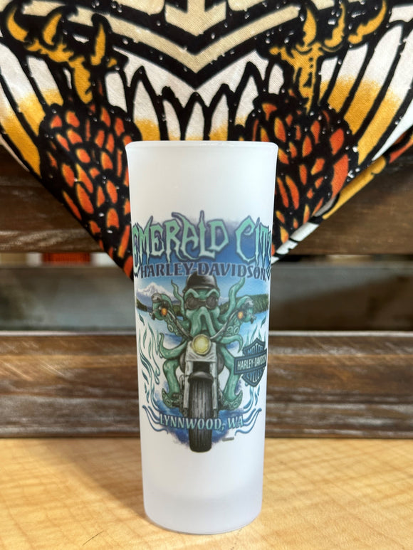 Emerald City Harley Davidson Kraken Shot Glass
