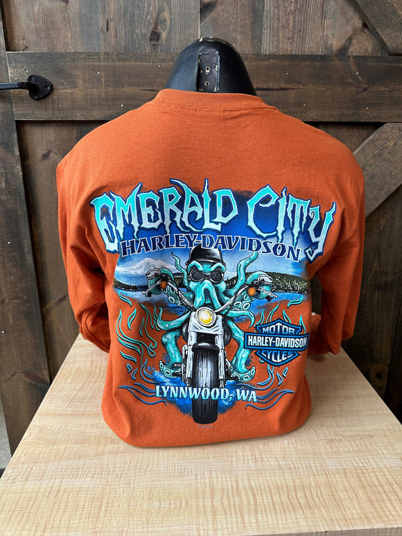 Emerald City Harley-Davidson® Kraken Dealer Back Long Sleeve