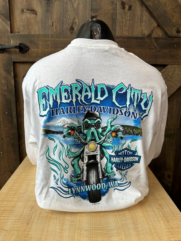 Emerald City Harley-Davidson® Kraken Dealer Back Long Sleeve