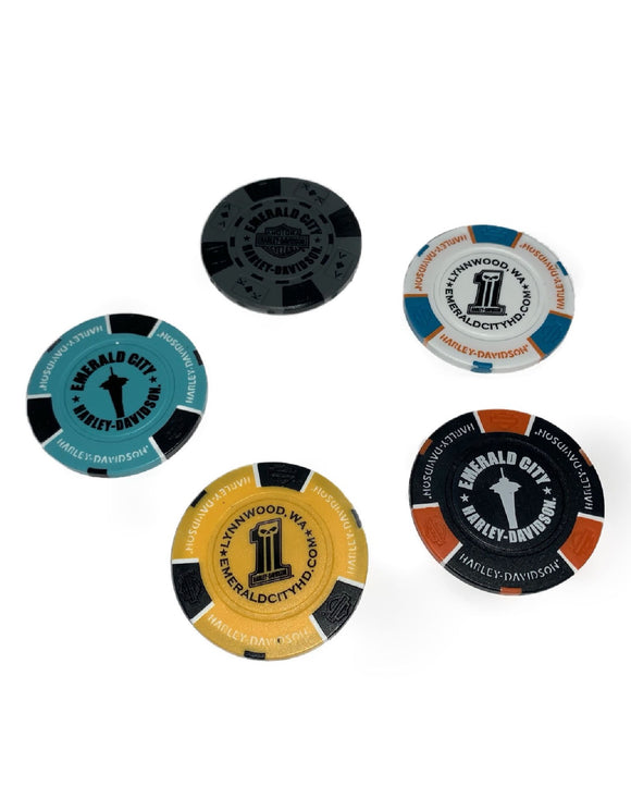 Emerald City Harley-Davidson® Poker Chips Set of 5